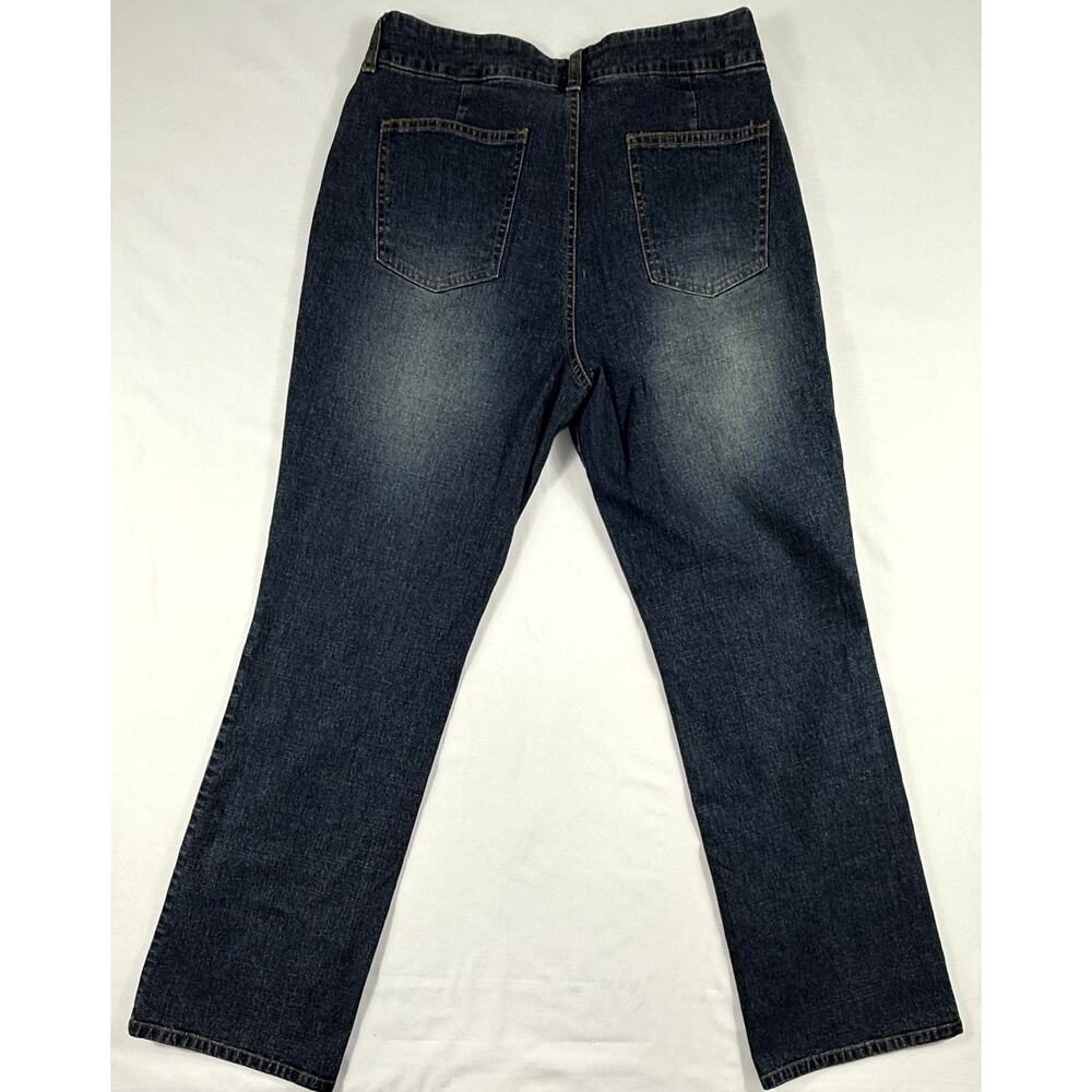NYC women jean straigh legs Sz 12 Dark Wash - Picture 6 of 9